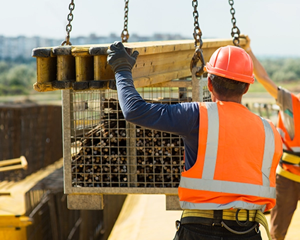 NIST Global Lifting & Rigging Training — sling angle and gear inspection demonstration at an industrial site